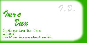 imre dux business card